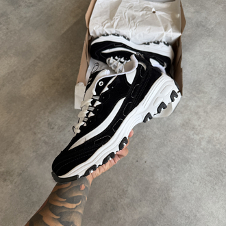 Skechers Dlites Black White (Tam kalıptır)