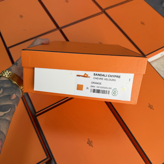 Hermes Oran Sandal Orange (Original Full Set)