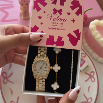 Gold parıltılı set