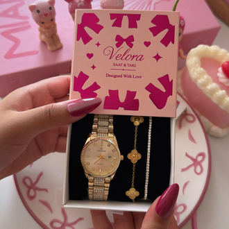 Gold içi gold shine set