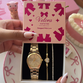 Gold içi gold nova set