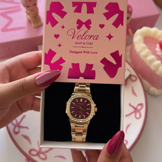 Gold bordo ptek saat