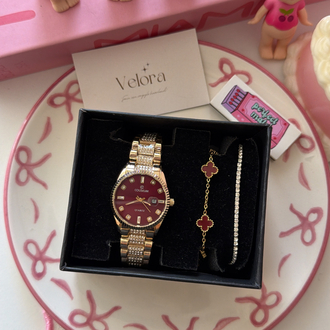 Gold bordo shine set