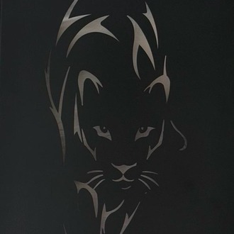 Jaguar Dekoratif Metal Portre Tablo
