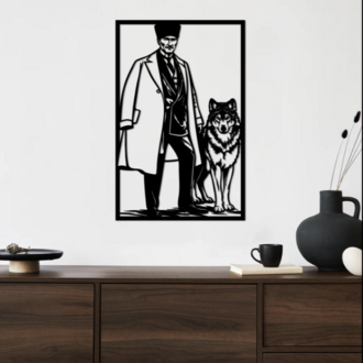 Atatürk Metal Portre Dekoratif Metal Tablo
