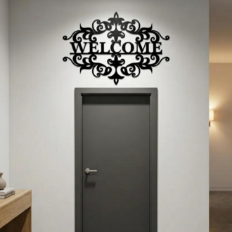 LAZER KESİM METAL WELCOME KAPI YAZISI (KİŞİYE ÖZEL)