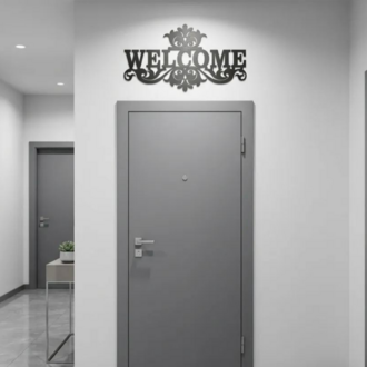 LAZER KESİM METAL WELCOME KAPI YAZISI (KİŞİYE ÖZEL)