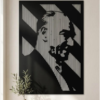 Dekoratif Metal Kesim Atatürk Portre Tablosu