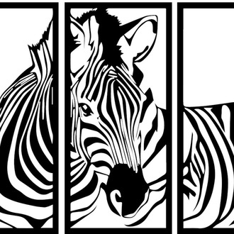 DEKORATİF METAL ZEBRA TABLO