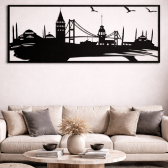 İstanbul Silüet Dekoratif Metal Tablo
