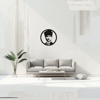 Atatürk Portre Dekoratif Metal duvar Tablo
