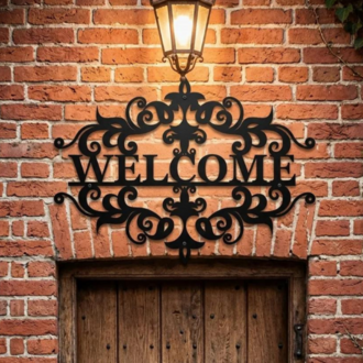 LAZER KESİM METAL WELCOME KAPI YAZISI (KİŞİYE ÖZEL)