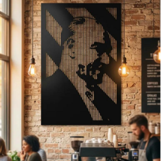 Dekoratif Metal Kesim Atatürk Portre Tablosu
