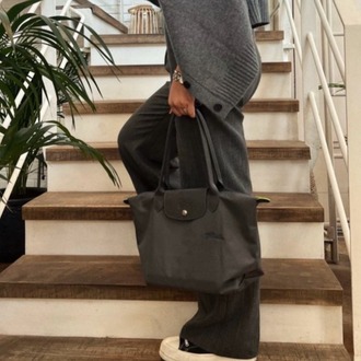 Longchamp Le Pliage Tote Bag S-M-L / Graphite Gray