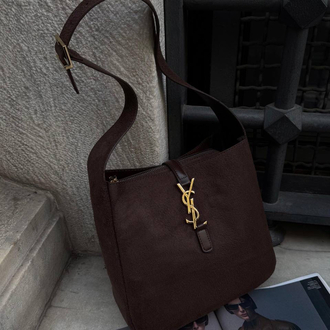Yves Saint Laurent Süet Çanta - Kahverengi