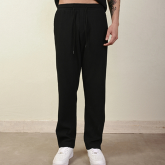 OVERSİZE FİTİLLİ JOGGER / SİYAH