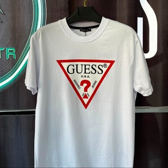 Guess Beyaz Premium Bisiklet Yaka T-Shirt