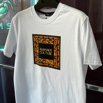 Versace Couture Beyaz Premium Bisiklet Yaka T-Shirt