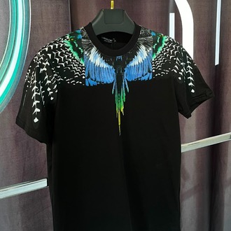 Marcelo Burlon Siyah Wings Premium Bisiklet Yaka T-Shirt