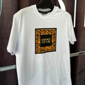 Versace Couture Beyaz Premium Bisiklet Yaka T-Shirt