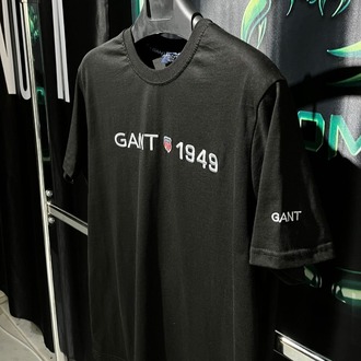Gant Siyah Premium Bisiklet Yaka Tshirt