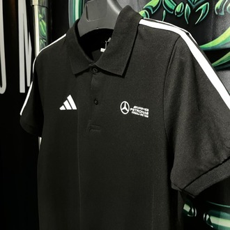 Adidas x Mercedes-AMG Petronas Siyah Premium Polo Yaka Tshirt