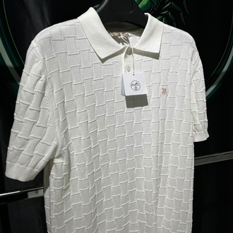 Hermes Beyaz İthal Premium Dokulu Polo Yaka Tshirt