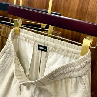 Zegna Linen Drawstring Trousers