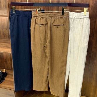 Zegna Linen Drawstring Trousers