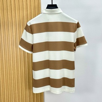 Loro Piana Striped Cotton Knit Polo