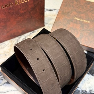 Stefano Ricci Eagle Buckle Crocodile Belt