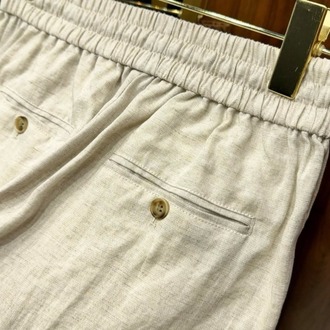 Zegna Linen Drawstring Trousers