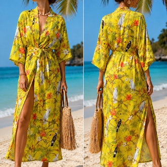 Sunbird Saf İpek Kimono