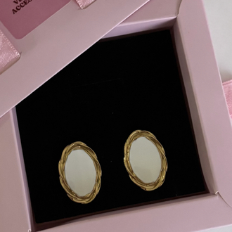 Tasarım Gold Ayna Küpe