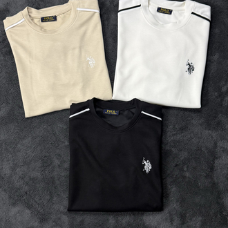 U.S. Polo Assn. Nakış Arma Oversize T-shirt (krem) 