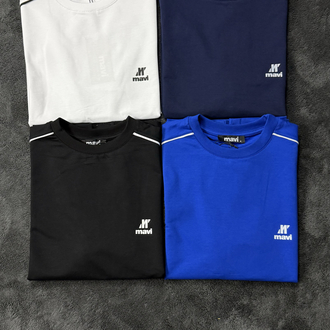 Mavi Oversize Silikon Baskı T-shirt (siyah)