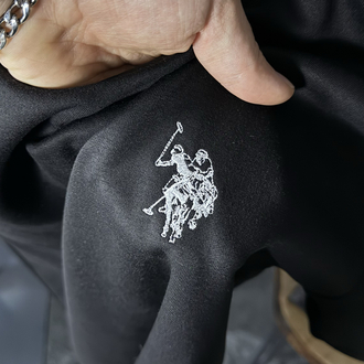 U.S. Polo Assn. Nakış Arma Oversize T-shirt (siyah) 