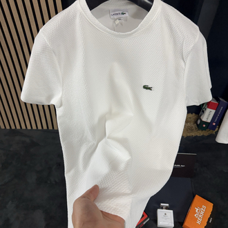 Lacoste Mesh Kumaş Şort Takım (beyaz)