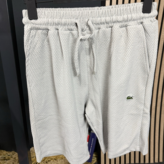 Lacoste Mesh Kumaş Şort Takım (açık gri)