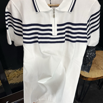 Triko Doku Polo Yaka T-shirt (beyaz)
