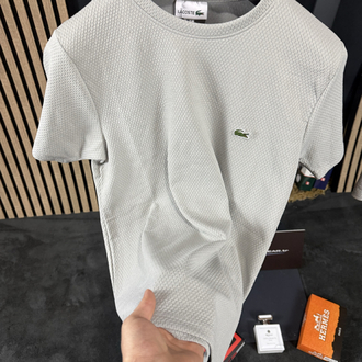 Lacoste Mesh Kumaş Şort Takım (açık gri)