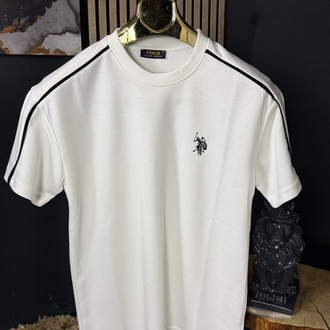 U.S. Polo Assn. Nakış Arma Oversize T-shirt (beyaz) 
