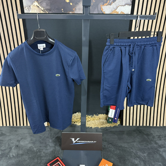 Lacoste Mesh Kumaş Şort Takım (lacivert)