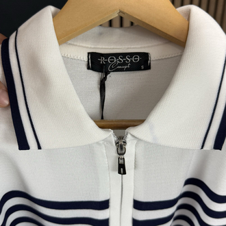 Triko Doku Polo Yaka T-shirt (beyaz)