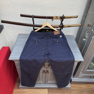 Loro Piana Linen Pants - Navy Blue