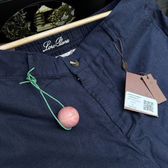 Loro Piana Linen Pants - Navy Blue