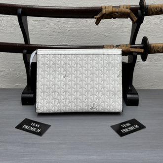 Goyard Clutch Bag - White
