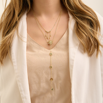 Green flower necklace