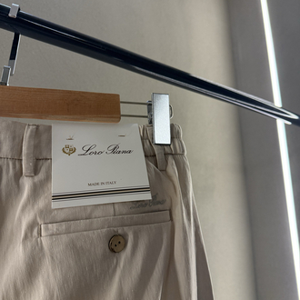 Loro Piana Premium Keten Pantolon Bej