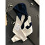 Yarım fermuarlı kapüşonlu cepli sweatshirt 